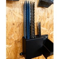 Anti-Tilt Plastic Wall Tool Storage Box, Bow Saw Blade Organizer Ideal for DIY Crafters & Home Workshop Accessories
