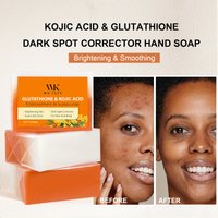 WK JALY Glutathione & Kojic Acid Brightening Soap, Clean Skin, Moisturizing, Reduce Black Spots, For All Skin Types, 200g