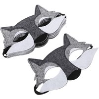 6Pcs Wolf Mask for Halloween Cosplay Animal Theme Party Stage Performance Half Face Costume Mask Festive Decoration Prop Adults