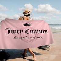 J-Juicy Cool C- Couture Microfiber Blanket Quick Drying Beach Towels Oversized Printing Super Absorbent Pool Towel Blanket
