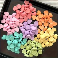 42Pcs Macaron Resin Heart Star Charms Matte Pastel Color DIY Supplies for Jewelry Hair Clip Phone Case Handcraft Decor