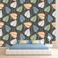 15+ Custom Photo Self Adhesive Vinyl Wall Art Panel Papers Home Decor Wallpaper for Living Room Leaf Furniture Renovation Mural