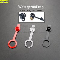 CLTGXXD 10-Piece Waterproof DC Power Socket Female Connector Cap for 5.5x2.1/5.5x2.5mm, Dustproof Cover with 11mm Size, Reliable