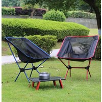 Aluminum Alloy Portable Folding Beach Chair for Camping, Fishing & Garden Use - Lightweight Outdoor Lounge Chair with Backrest