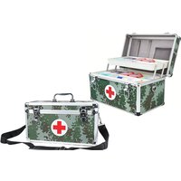 Portable Aluminum Alloy Medicine Storage Box Multi-layer Large-capacity Storage Medicine Safety Medical Box for Home And Travel