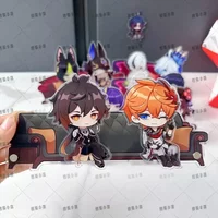 MiHoYo Genshin Impact Preview Live Broadcast Guest Or Host Magnetic Sofa Sitting Character Acrylic Fridge Sticker Desk Ornament