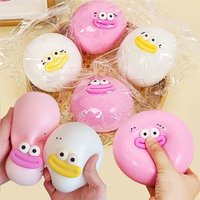 Cute Duck Face Big-eyed Cute Steamed Dumplin Squishy Toy Soft Stress Relief And Play For Kids And Adults Anxiety And Fidgeting