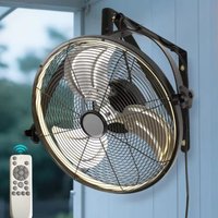 Large Wall Mount Fan 6 Speed Electric Fan Ventilation Industrial Wall Fan Multi Adjustable Oscillating Head Ceiling Fan Light
