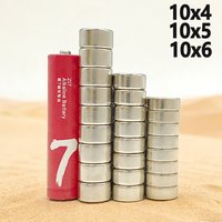 10-200pcs 10x4 10x5 10x6mm Magnet N35 NdfeB Permanent Magnetic Imanes Big Round Neodymium Magnet 10*4 10*5 10*6mm Accessory