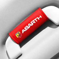 2PC Leather Car Roof Armrest Pull Gloves Door Handle Protection Cover For Fiat Abarth 124 spider 500 595 695 C