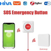 Smart Tuya WiFi/Zigbee Emergency SOS Button Wireless Call Button for Elderly and Patients Safety Alert System for Quick Help
