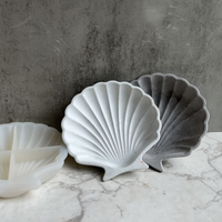 Shell Tray Silicone Mold Plate Tray Gypsum Concrete Mold Handmade Diy Epoxy Resin Molds Jewelry Storage Box Soap Dish Mould