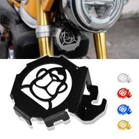 Motorcycle CNC Aluminum Horn Cover Laser Cut Guard Protector Plate Monkey pattern For Honda Monkey 125 2018 2019 2020 2021-2024