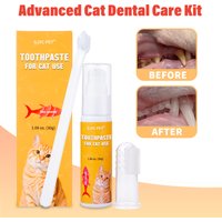 Cat Toothpaste Tuna Flavor Hypoallergenic Plaque Remover Tartar Control Freshens Breath For Indoor Outdoor Cats Daily Brushing
