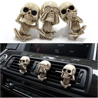 3Pcs Skull Car Interior Decoration Personalized Creative Car Accessories Lucky Accessories