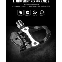 AliExpress RYET Carbon Road Bicycle Pedal with Cleats 3 Bearings Ultralight Cliples Footboard with SPD-SL System Cycling Bike Accessories