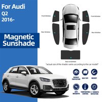For Audi Q2 SQ2 2017-2024 Car Magnetic Sunshade Front Windshield Curtain Folding Rear Side Window Mesh Sun Shade Visor