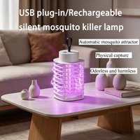 Portable Silent Mosquito Killer Lamp USB Rechargeable Mosquito and Fly Ultraviolet Light Trap Physical Mosquito Control for Home