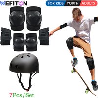 7-Piece Protective Gear Set: Adjustable Helmet & Knee Elbow Wrist Pads for Scooter, Skateboard, Cycling - Toddler to Youth Adult