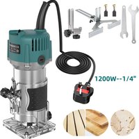 1200W Electric Hand Trimmer Palm Router 1/4" Wood Handheld Router Laminator 220V image 3
