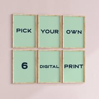 6pcs Custom Frameless Personalized Wall Art Custom Artwork, Suitable for Living Room, Bedroom, Restaurants, Room, Dining Room