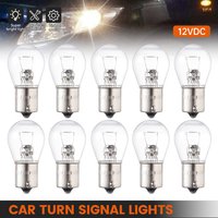 1/10PCS Car Halogen Bulb Turn Singal light Reverse Lamp Yellow Bulb DC12V Car Turn Signal Lights S25 1156 1141 BA15S