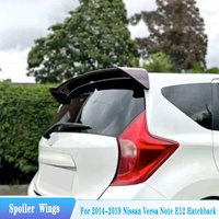 For 2014-2019 Nissan Versa Note E12 Hatchback Rear Roof Spoiler Wings ABS Material Car Exterior Tuning Trim Body Kit Accessories