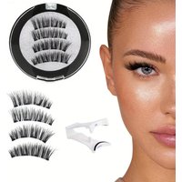 Easy-To-Wear Magnetic Eyelash Set - Reusable, Waterproof False Eyelashes, No Glue Needed, for a Natural and Dramatic Look, Perfect for Daily Wear and Parties