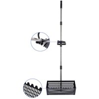 Heavy Duty Beach Rake Sieve Metal Sand Strainer Tool Long Handle Detachable for Camping Beach Sifting
