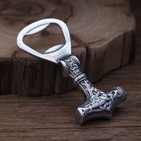 Fashion Vintage Nordic Viking Thor's Hammer Bottle Opener Punk Stainless Steel Scandinavian Corkscrew Tool Gifts Dropshipping