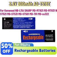 Upgrade 3.6V 800mAh AD-T51BT T31 Battery For Kenwood NB-L11A SHARP MD-MT821 MD-MT831 N ST521 MD-ST531 MD-ST501 MD-701 MD-ss322