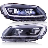 For Passat B7 Headlight 2012-2016 Passat European LED DRL Hid Headlight Angel Eye Dual Xenon Beam Accessories