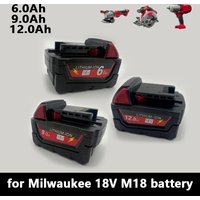 for Milwaukee Battery M18 18V 12.0Ah Replacement Lithium Battery for Milwaukee M18 48-11-1815 48-11-1850 2604-22 18650Battery
