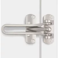 Stainless Steel Anti-Theft Door Safety Chain Bolt Bar Lock for Bedroom Kids Room Home Hotel - Durable Insurance Door Buckle