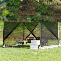 Canopy Sunwall Netting Gazebos Tent Waterproof for 10x10ft Pop up Straight Leg Gazebos Outdoor Only Four Sided Mesh