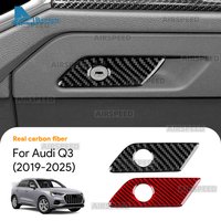 Real Soft Carbon Fiber Sticker for Audi Q3 F3 2019 2020 2021 2022 2023 2024 2025 LHD RHD Car Passenger Co-Pilot Glove Box Trim