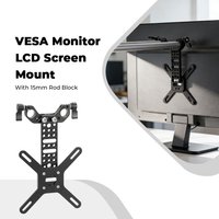 CAMVATE VESA Monitor LCD Screen Mount with 15mm Rod Block Supports Monitors 13 to 32"