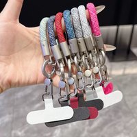 Universal Keychain Lanyard Metal Keyring Pendant for Mobile Phone Keys Anti-lost Short Lanyard Rope with Back Tab Phone Straps