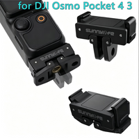 Quick Release Mount Adapter For DJI OSMO Pocket 4/Pocket 3 Camera Foldable Extension Bracket Tripod Adapter with 1/4" Screw Hole