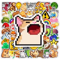 DIY Pixel Art Stickers for Scrapbook Junk Journals Waterproof Vinyl Decals Gift Toys Decorative Laptop Phone Luggage Bottles