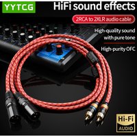 Hi-End Audio Cable Dual RCA to Dual XLR Male/Female RCA to XLR Adapter for Mixer to Amplifier/Effects Processor Connection