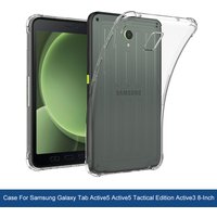 Case For Samsung Galaxy Tab Active5 Tactical Edition Active3 SM-X300 X306B T570T575 8" TPU Back Cover with 4 Shockproof Airbags