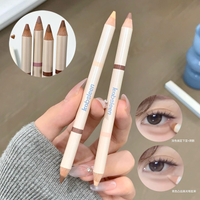 Kobeleen Double Ended Lying Silkworm Pencil Highlighter Makeup Pen Nude Liquid Contour Liner Eye Brightener Stick