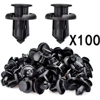 100Pcs Car Bumper Clip For 10mm Hole Plastic Nylon Rivet Fastener Clamps Retainer Screw Fender Clips For Honda