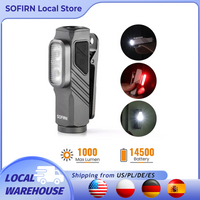 SOFIRN ST10 1000LM Latarka EDC USB C 14500 Akumulatorowa z Czerwonym Światłem 660NM Magnetyczny Końcówka i Klips Podwójny Włącznik