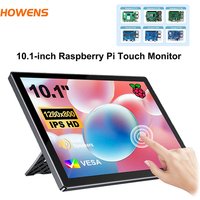 10.1 Inch IPS Capacitive Touch Screen Monitor All-in-One Case Built-in Dual Cooling Fan For Raspberry Pi 5 4 3 Banana Orange Pi