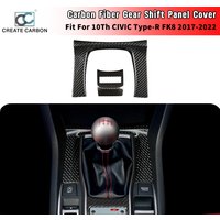 Carbon Fiber Center Console Gear Shift Panel Cover for 10th Gen Civic Type R FK8 Typer (2017 to 2022) Gear Panel Frame Cover