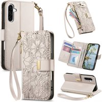 For Samsung Galaxy A05 A06 A15 A16 A25 A26 A36 A55 A56 A71 4G M15 M36 M56 Lanyard Zipper Wallet Case Dual Card Holder Flip Stand