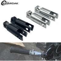 Motorcycle Foot Pegs Support Mount Footpeg Stirrup Extenders For Harley Dyna Fatboy Sportster 883 Street Bob Bobber Chopper