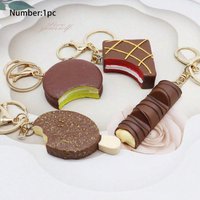 1PC Mini Simulation Chocolate Pendant Cute Ice Cream Keychain Versatile Bag Charm for Daily Decoration